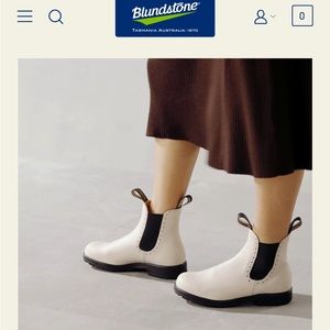 Blundstone high top boots - pearl color
